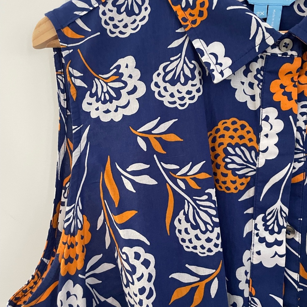 Draper James Navy and Orange Floral Dress - Picture 5 of 5
